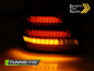 Preview: LED Lightbar Design Rückleuchten für Mercedes Benz C-Klasse W203 04-07 Limousine Rot/Weiß Dynamische Blinker